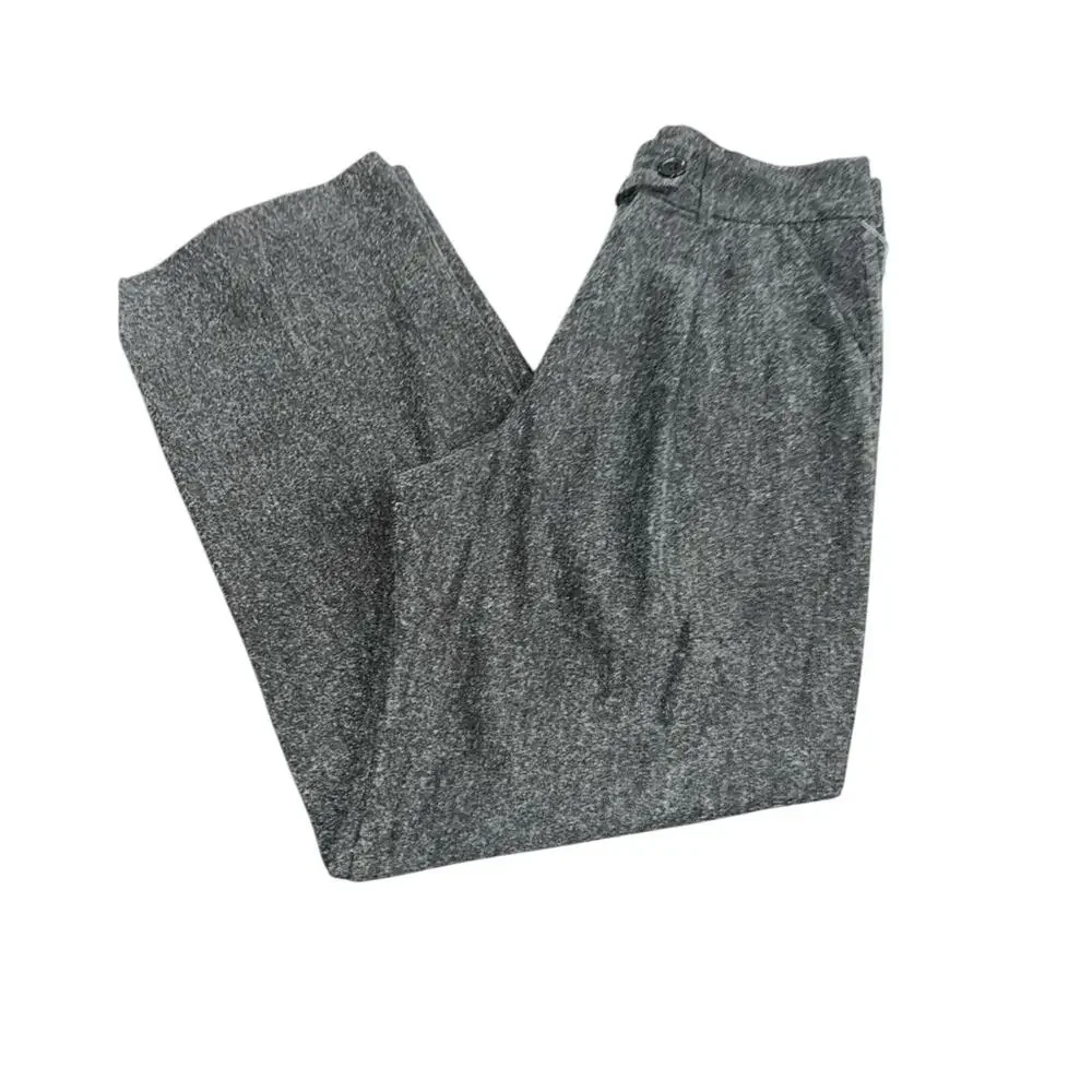 NEW JOE B. BY JOE BENBASSET SUBTLE FUZZY GREY PLEATED DRESS PANTS SZ M